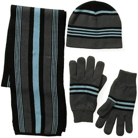 Men's Multi-Stripe Winter Accessory Set