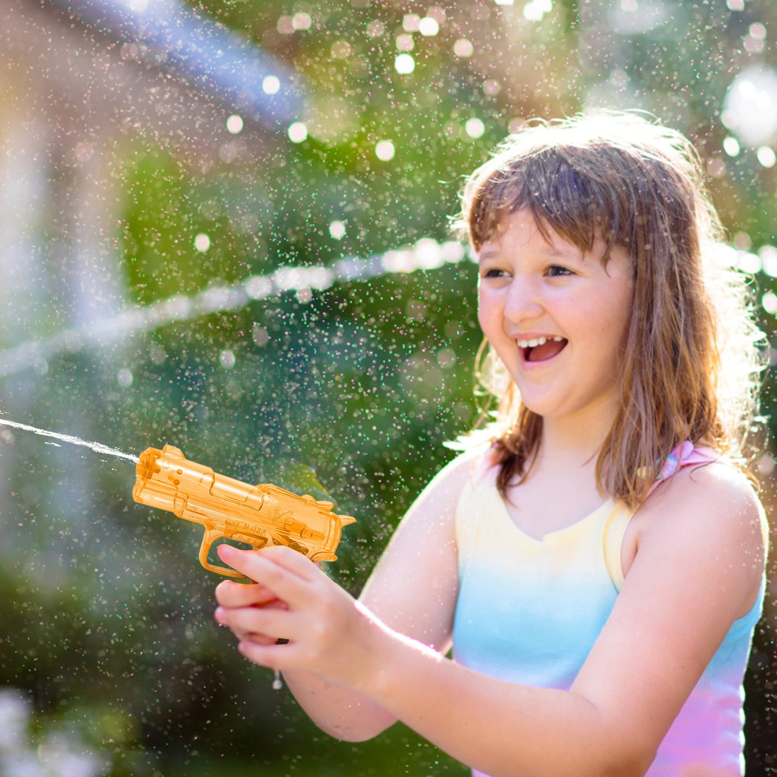 Set De 2 Pistolas De Agua Con Diseño De Cámara Y Panda Para Niños: Juguetes Refrescantes De Verano Con Correa Antipérdida Y Recarga Fácil