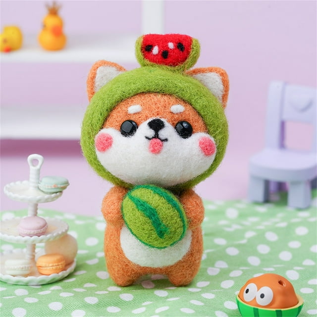EGNMCR Room Decor Home Decor Needle Technique DIY Bag Plush Doll Shiba Inu Series DIY Pendant