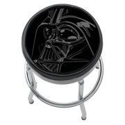 Plasticolor Darth Vader Garage Stool, Black, Gray, Chrome