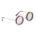 thumbnail image 2 of Steampunk Trendy Metal Shades Vintage Round Gothic Anteojos para Unisex Hombres Mujeres Adultos , Rosado Baoblaze gafas de sol steampunk, 2 of 7