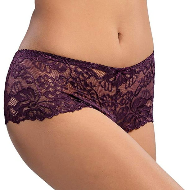 Lovebycho LoveByCho Women's Sexy Lace Boyshort Panties Cheeky Hipster Panties Pack of 4