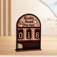 thumbnail image 4 of DOLITY Books Read This Year Counter Book Lover Gift up to 999 Books Reading Tracking Coffee Color, 4 of 7