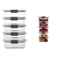 thumbnail image 1 of Recipiente Rubbermaid Brilliance para almacenar alimentos, 3.2 tazas, 5 unidades, 1 of 7