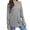 Gray, variant on Solid Color Women Long Sleeve Casual Loose Shirt Tops