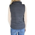 thumbnail image 3 of LANGWYQU Sleeveless Autumn Winter Women Lapel Zipper Jacket Vest Coat, 3 of 4
