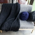 thumbnail image 1 of Thick Crochet Chunky Cable Knit Blanket Beautiful Handmade Cover Yarn Wool Bulky Bed Spread Throw For Home Decor, 1 of 7