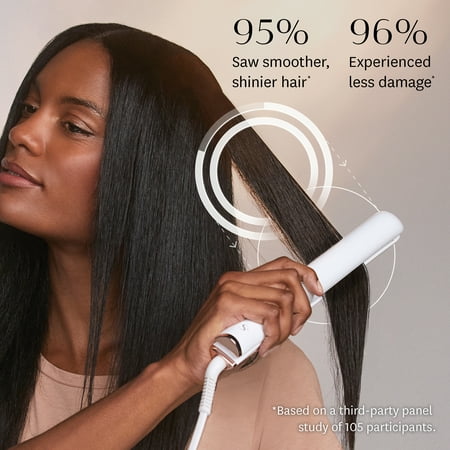 T3 - SinglePass StyleMax Professional 1" Flat Iron with Custom Heat Automation - White & Rose Gold