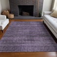 thumbnail image 4 of HomeRoots 666498 8 x 10 ft. Plum & Gray Striped Washable Machine Made Rectangle Area Rug with UV Protection, 4 of 9