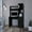 Black, variant on Computer Desk With 3 Shelves And Flawless Office Storage Wood Artistic For Craft Work