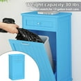 thumbnail image 4 of Tilt Out Trash Cabinet 10 Gallon Wooden Free Standing Laundry Sorter Cabinet,Recycling Cabinet with Hideaway Drawer,Tilt Out Trash Cabinet Can Bin Kitchen (Single Light Blue, Single Dooor), 4 of 14