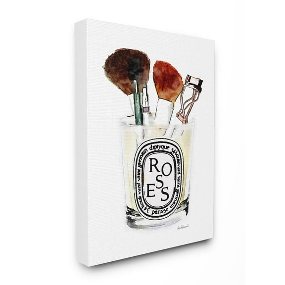 Stupell Industries Fashion Designer Makeup Glass Watercolor Canvas Wall Art by Amanda Greenwood