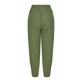 thumbnail image 4 of Yuzhih Women's Cotton Linen Pants Baggy Tapered Trousers with Pockets Elastic Waisted Cinch Bottom Lounge Pants, 4 of 5