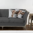 thumbnail image 7 of Ambesonne Animal Throw Pillow Cover 2 Pack, Savannah Wildlife Giraffe, 20", Brown and Grey, 7 of 7