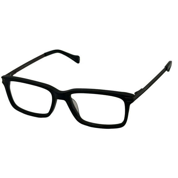 Lucky Mens Ophthalmic Black Soft Rectangle Plastic Frame D815. 50mm