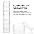 thumbnail image 2 of Shisuyan 7pcs Weekly Pills Organizer Round Medicine Boxes Stackable Pills Planner, 2 of 9