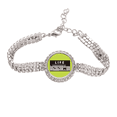 thumbnail image 1 of Lack Life Keyboard Combination Tennis Chain Anklet Bracelet Diamond Jewelry, 1 of 3