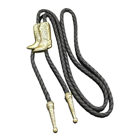 Milageto Bolo Tie Fashion Creative Cowboy Necklace for Birthdays Gift Props Carnivals Gold