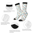 thumbnail image 3 of Lsque Golfing Clubhouse Printed Men's Crew Socks, Soft Durable Breathable Moisture-Wicking with Odor Control Cotton socks, 3 of 6