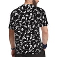 thumbnail image 2 of Rocae Black White Leaves for Men's Mesh Quick-Dry Short Sleeve Workout T-Shirt,Mens Crew Neck Tee Lightweight Soft Classic T Shirts 6X-Large, 2 of 9