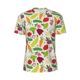 thumbnail image 5 of Wukai Cartoon Vegetables Print Men's Short-Sleeved Mesh T-Shirt,Quick-Dry Short Sleeve Workout T-Shirt-Small, 5 of 8