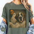thumbnail image 2 of Saint Bernard Halloween Shirt, Funny Ghost Dog Tee, Spooky Dog Mom Gift, 2 of 5