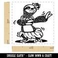 thumbnail image 2 of Luau Hawaiian Hula Sloth with Lei Self-Inking Rubber Stamp Ink Stamper - Blue Ink - Small 1 Inch, 2 of 7