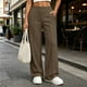 thumbnail image 1 of Neewe Womens Plain Wide Leg Cargo Pants Elastic Waist Loose Hiking Joggers with Pockets Daily Outfits, 1 of 7