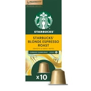 Starbucks By Nespresso Original Line, Starbucks Blonde Espresso Roast, Nespresso Pods, 10 ct