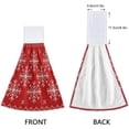 thumbnail image 4 of SKYSONIC 2 PCS Red Christmas Ornamental Snowflake Hand Towels with Hanging Loop for Bathroom and Kitchen, Hanging Band Towel - Kitchen Dish Cloth and Bathroom Hand Towels Set , 12"x17", 4 of 6