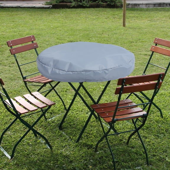 Luxshiny Fire Pit Cover Round Heavy Duty Oxford Fabric Cover for Outdoor Pit Table Garden Patio