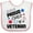 White and Pink, variant on Inktastic Proud Child of a Veteran- Veterans Day Boys or Girls Baby Bib