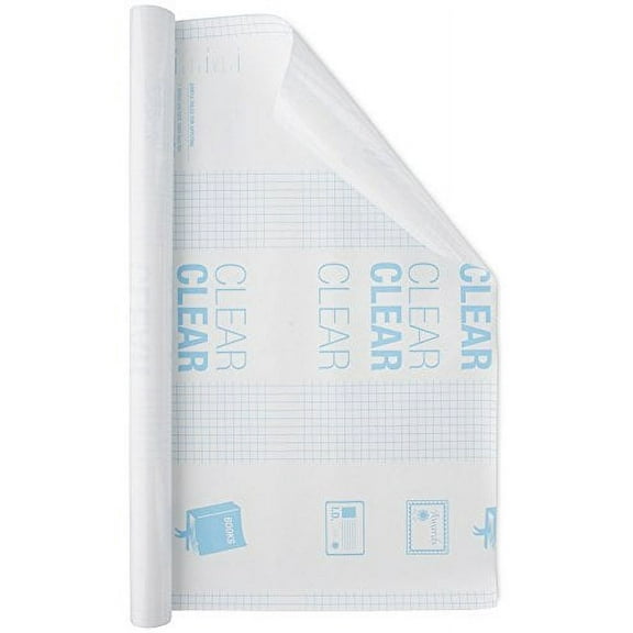 Emraw Book Cover - Clear Self Adhesive Protective Covering (18" x 1.5 Yard)