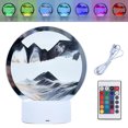 thumbnail image 1 of Lámpara USB Quicksand Night Light Touch Control remoto 3D Sandglass de mesa (Negro) Ehuebsd Para estrenar, 1 of 9