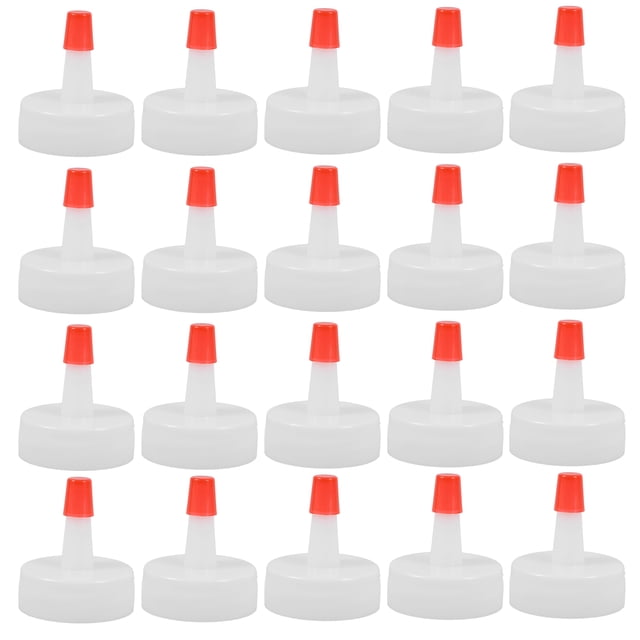 20 piezas tapa de botella exprimible tapa dispensadora tapa de botella de salsa cubierta de punta de botella de salsa
