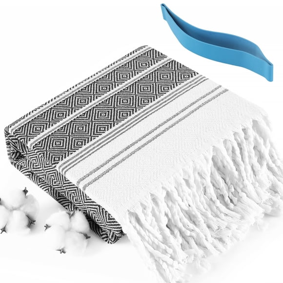 Toalla Genovega de algodón turco de gran tamaño, 188 x 97 cm, secado rápido