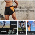 thumbnail image 4 of Men Sports Shorts Quick-Dry Breathable Splicing Print Lining Side Split Pocket Elastic Waist Running Gym Sportswear, 4 of 7