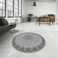 thumbnail image 4 of Ahgly Company Machine Washable Indoor Square Transitional Gray Cloud Gray Area Rugs, 6' Square, 4 of 7