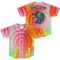 thumbnail image 4 of Seven Lions Geometric color Baseball Jersey Men/Women Casual Thin button Baseball uniform Oil Slick Custom Short Sleeves Jersey, 4 of 7