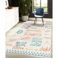 thumbnail image 4 of Adventure Decorative Rug, Various Words on Happiness and Self Value Uplifting Phrases Being Who You Are, Quality Carpet for Bedroom Dorm and Living Room, 6 Sizes, Pale Cinnamon, by Ambesonne, 4 of 4