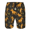 thumbnail image 3 of Honeii's Funny Fox by the Field Print Men's Casual Shorts with Drawstring，Swim Trunks Quick Dry Beach Shorts, 3 of 5