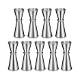 thumbnail image 1 of Jigger de 9 piezas para cócteles de coctelería, 2 oz, 1 oz, vaso medidor de chupito de acero inoxidable 304, vaso medidor de chupito, 1 of 6