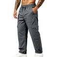 thumbnail image 2 of Men's Stretch Ripstop Tactical Pants Lightweight Flex Hiking Cotton Twill Cargo Work Pants with Multi Pockets Dark Gray, 2 of 7