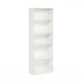 thumbnail image 2 of Furinno Gehry 5-Tier Bookcase, Bookshelf with Adjustable Shelves, White, 2 of 6