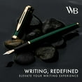 thumbnail image 3 of Wordsworth & Black Fountain Pen, Medium Nib Ink Pen, Racing Green - Refillable, Calligraphy, 3 of 10