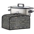 thumbnail image 1 of Slow Cooker Dust Cover Small Appliance Covers Kitchen Appliances Cover Oval Kitchen Appliance Cover with Mesh Pocket and Handy Handle Keep Your Kitchen Appliances Clean, Brick Wall, CZA64, 1 of 8