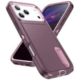 thumbnail image 2 of for iPhone 17 Pro Case, iPhone 17 Pro Phone Case with Built in Kickstand, Shockproof/Dustproof/Drop Proof Heavy Duty Military-Grade Rugged Protective Cover for iPhone 17 Pro,Purple,For iPhone 17 Pro, 2 of 8