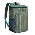 thumbnail image 1 of Nordic Style Boho Cooler Backpack - 20L Insulated Leakproof Bag, Bohemian Design for Beach, 1 of 6