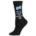 thumbnail image 4 of MeMoi Keep Calm & Dreidel On Holiday Crew Socks - Womens - Female, 9-11, Blue, 4 of 4