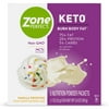 ZonePerfect Keto Powder, Vanilla Frosting, True Keto Macros To Burn Body Fat, Made With MCTs, 1.12 oz, 5 Count
